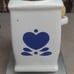 BLUE HEART STONEWARE CANISTER SET 3