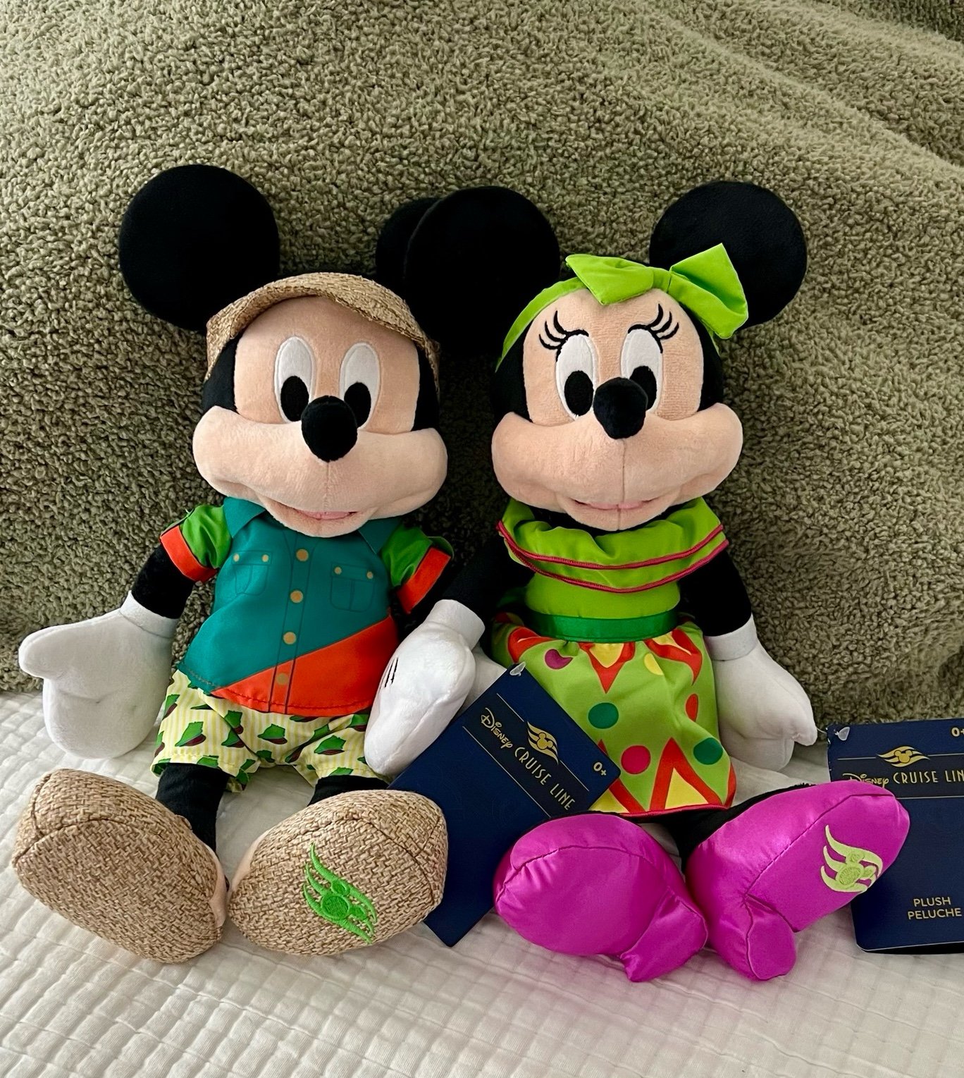 Mickey and Minnie Lookout Cay plushies