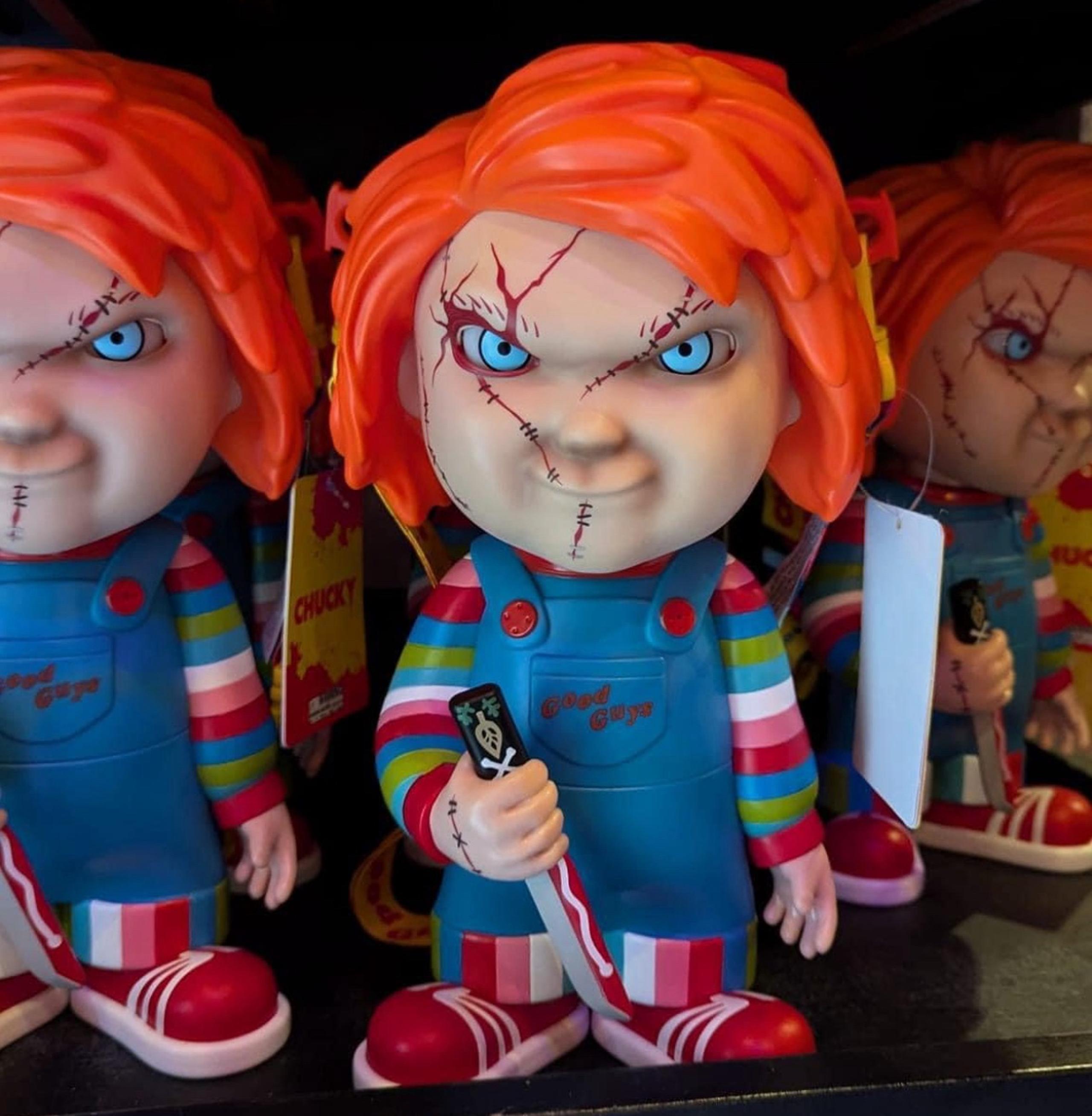 Chucky 2024 Halloween Horror Nights Animatronic Talking Popcorn Bucket
