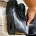 Puma Dua Lipa Boots Womens Size 9.5 Black Leather Platform Combat Shoes