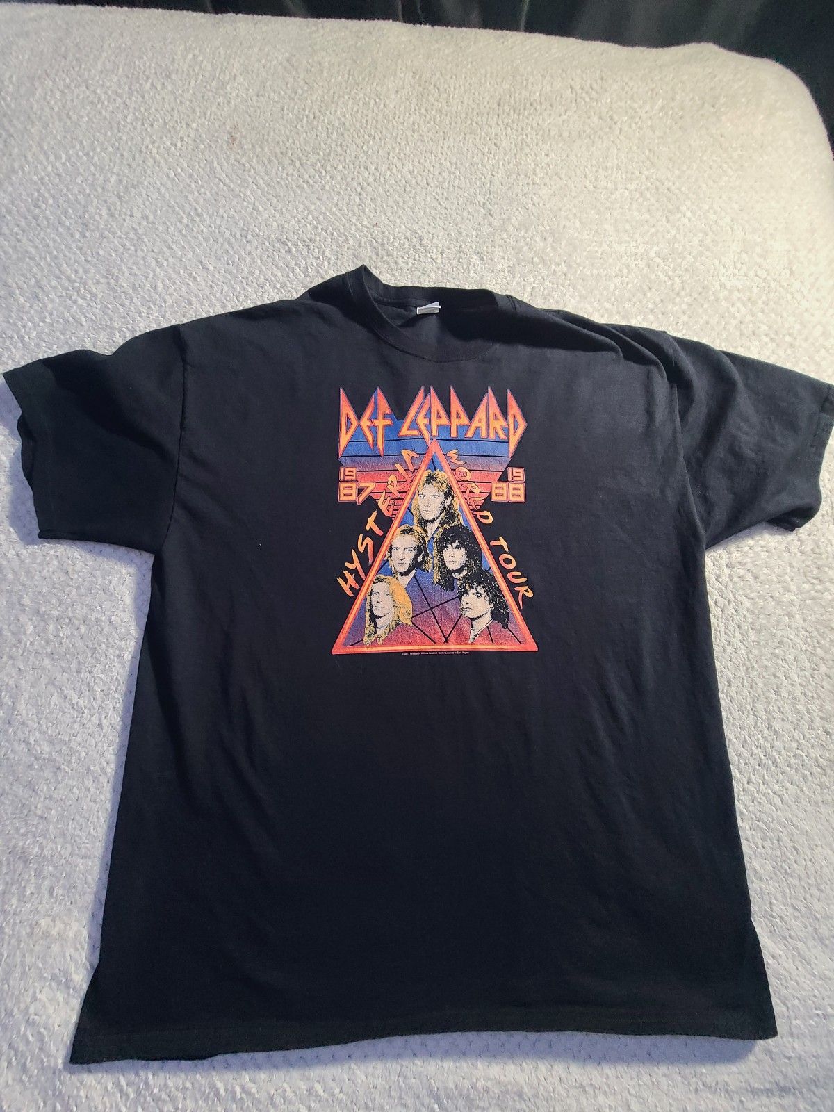 Oversized Printed T-shirt - Dark gray/Def Leppard - Ladies
