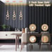 Gold Pendant Lights, 3 Pack
