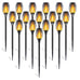 Permande 10 Pack Upgraded Solar Lights Outdoor, Mini Solar Torch Lights with Fli
