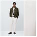 NWT. Massimo Dutti White Cotton/Linen Blend Denim-like Trousers. Size 30/EUR 38.