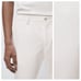 NWT. Massimo Dutti White Cotton/Linen Blend Denim-like Trousers. Size 30/EUR 38.