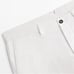 NWT. Massimo Dutti White Cotton/Linen Blend Denim-like Trousers. Size 30/EUR 38.