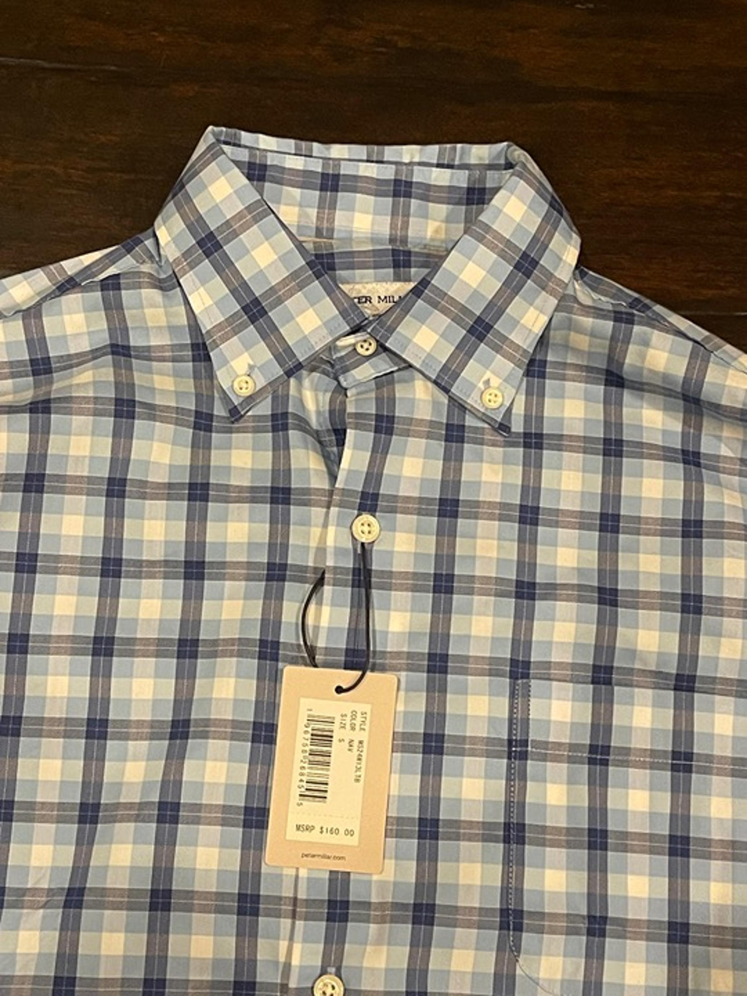 Peter Millar Crown Lite Men's Small Bethel Performance Dress Shirt MSRP $160