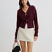 Commense Elegant Metal Button Short Cardigan