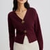 Commense Elegant Metal Button Short Cardigan