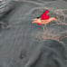 Vintage Cardinal Sweatshirt Womens Size XL Green Red Winter Granny USA Made