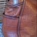 Designer Fossil vintage pebbled leather satchel pebbled crocodile Handbag Purse