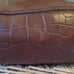 Designer Fossil vintage pebbled leather satchel pebbled crocodile Handbag Purse