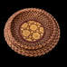 Vintage Handcrafted Woven Wicker Rattan Set of 4 Nesting Bread Decor Baskets