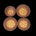 Vintage Handcrafted Woven Wicker Rattan Set of 4 Nesting Bread Decor Baskets