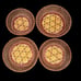 Vintage Handcrafted Woven Wicker Rattan Set of 4 Nesting Bread Decor Baskets