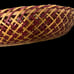 Vintage Handcrafted Woven Wicker Rattan Set of 4 Nesting Bread Decor Baskets