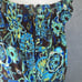 Vtg. R & K Size 14 Maxi Halter Dress Stretch Smocked Empire Waist Plunge Neck