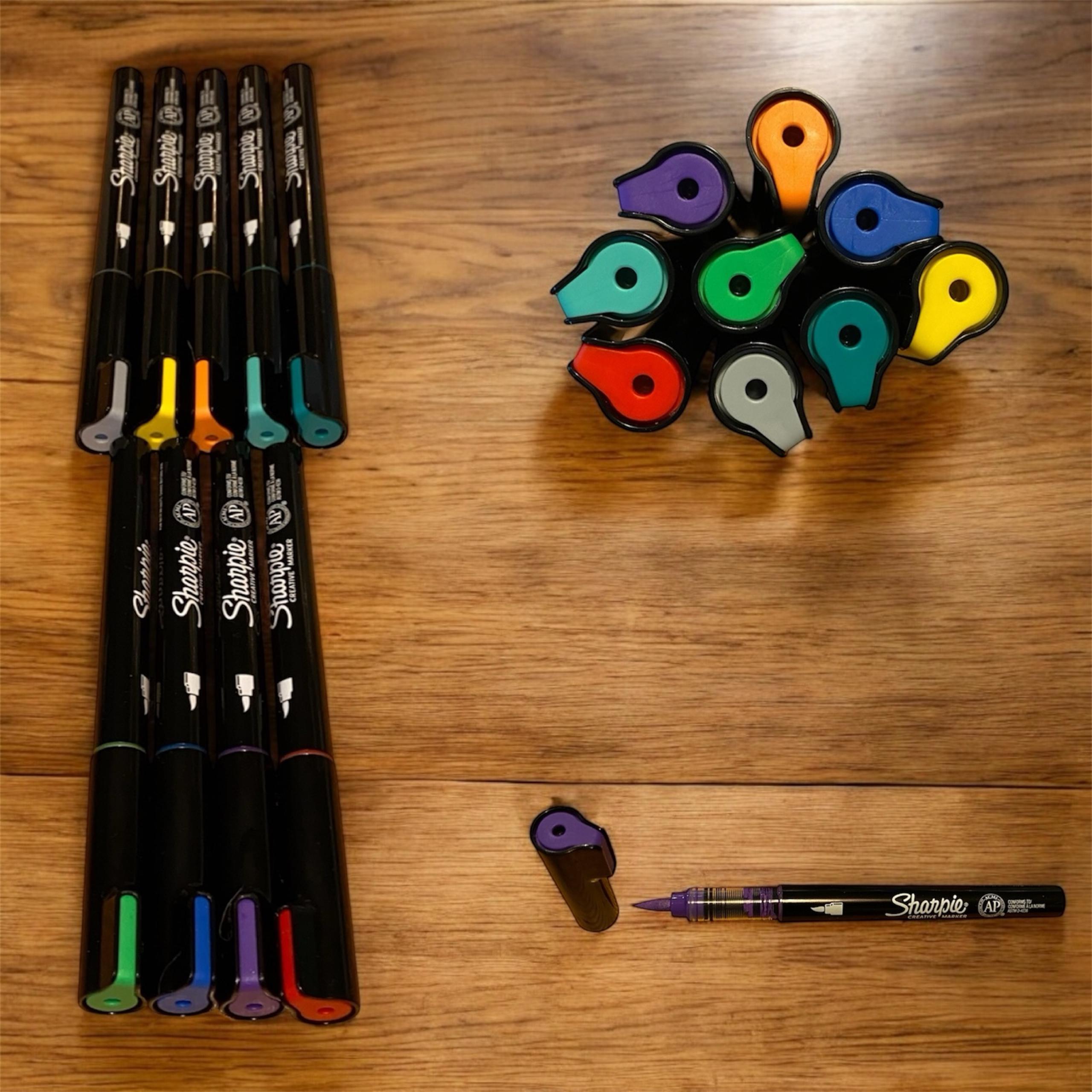 Set of 9 SHARPIE “Creative Markers” Acrylic Paint Pens/Markers-Brush Tip