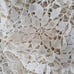 Vintage crocheted ivory lace tablecloth 74 x 85