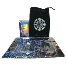 E.A. Waite Holographic Classic Tarot Deck Cards - Guidebook Velvet Bag & Cloth