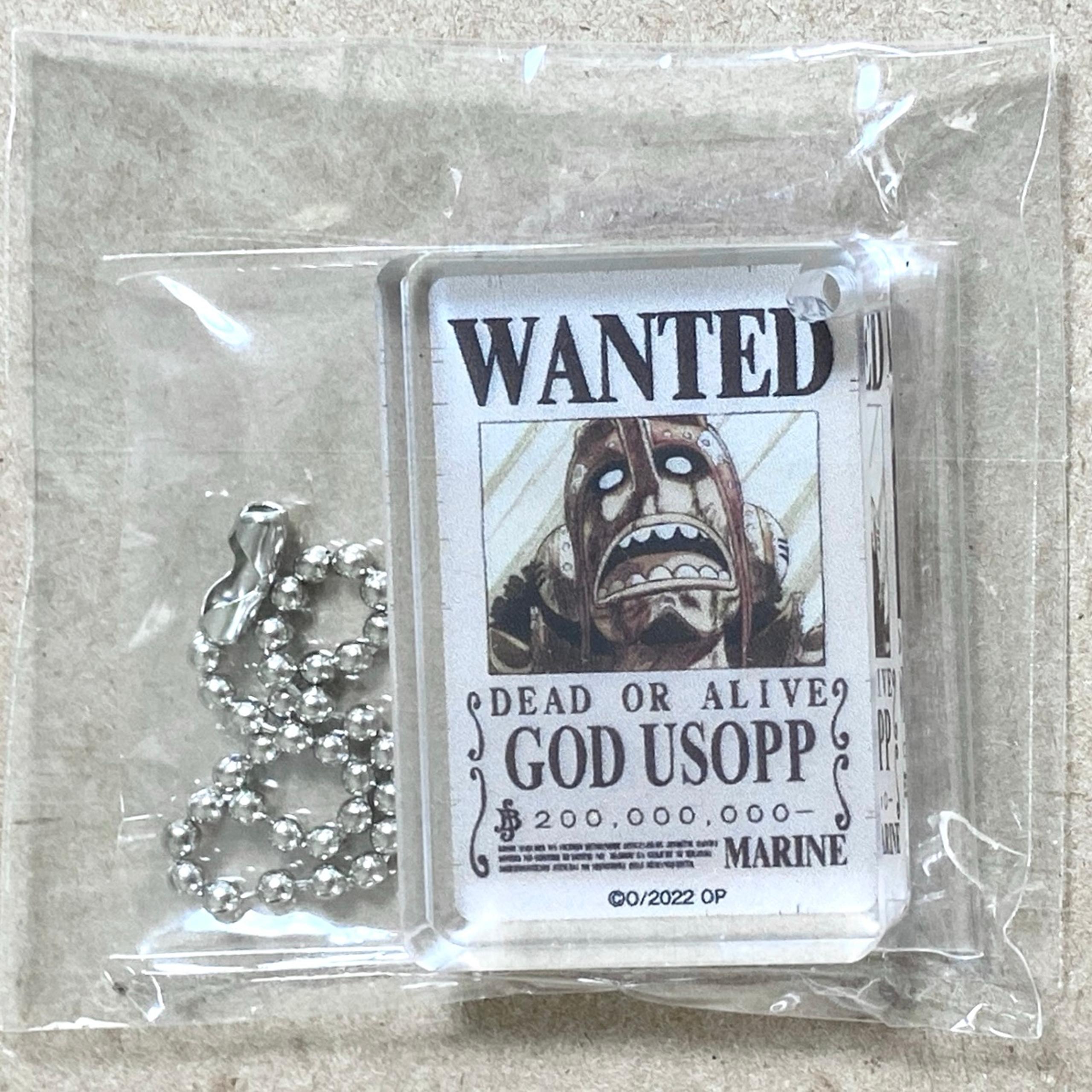 One Piece Thick Acrylic Block Wanted Poster Usopp Sogeking Keychain