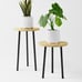 14 & 20 , Metal Small Round Plant Stand Table, Mid Century Modern