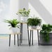 14 & 20 , Metal Small Round Plant Stand Table, Mid Century Modern