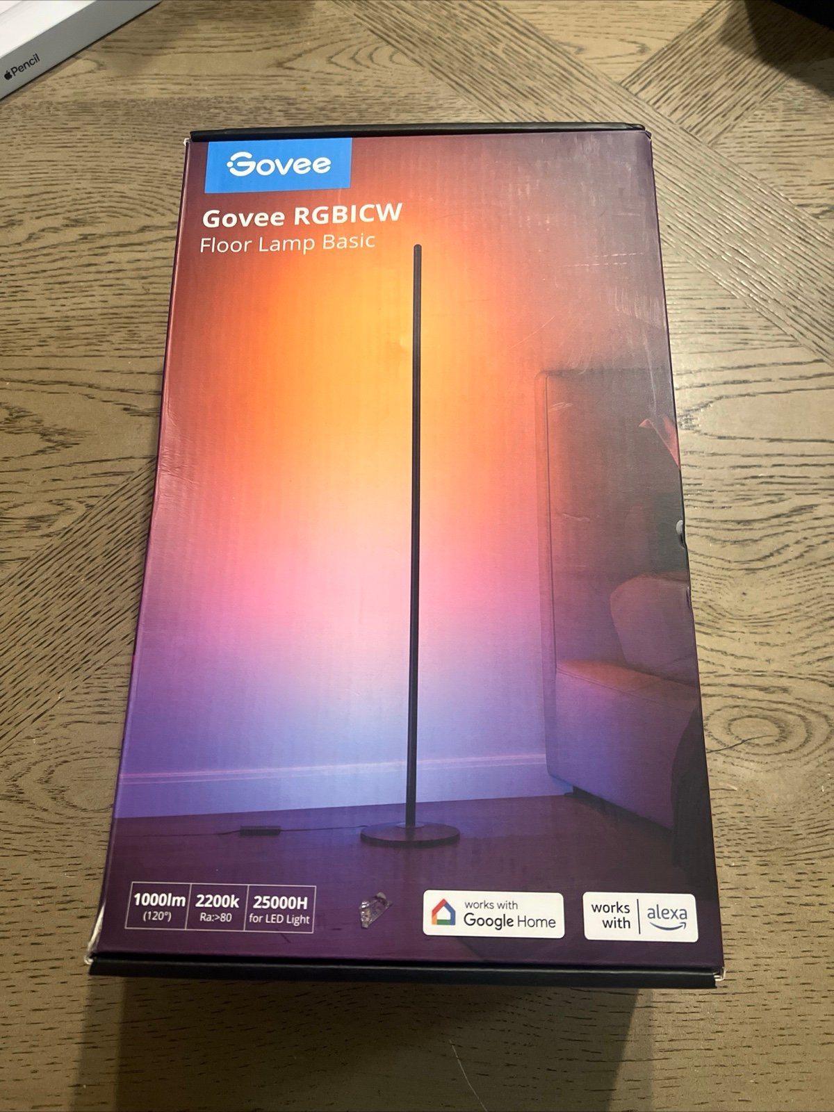Govee RGBICW Corner Smart Floor Lamp Basic - Wifi Dimmable - H6076