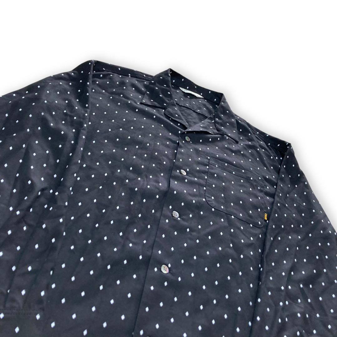 CALEE Rhombus dot pattern shirt L ブラック