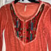 Free People Peach Sequence Long Sleve Shirt