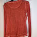 Free People Peach Sequence Long Sleve Shirt