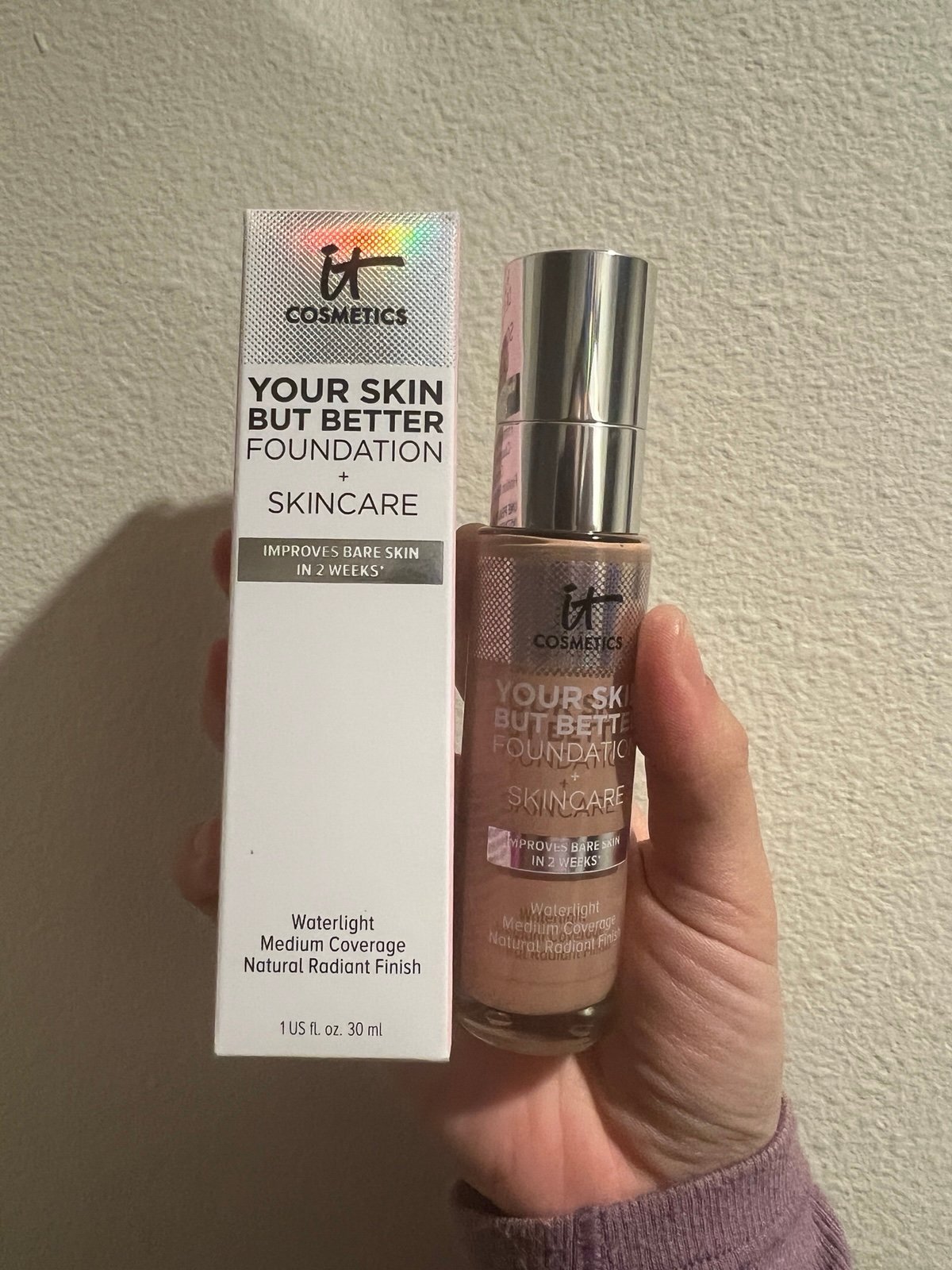 IT Cosmetics Your Skin But Better Foundation + Skincare Medium Cool 34
