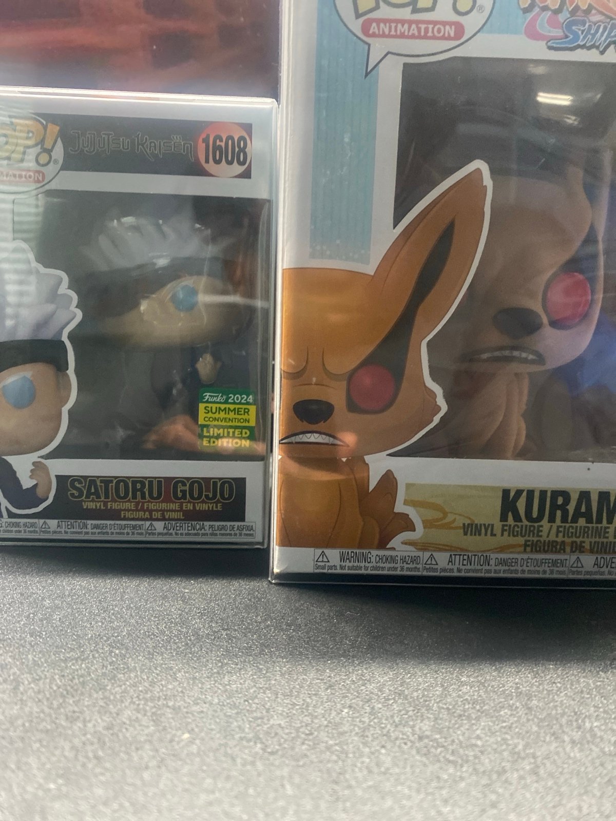 6 Inch Flocked Naruto Kurama Hot Topic Pop & Gojo 1608 Limited Edition Pop