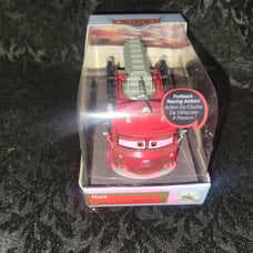 NEW RARE Disney Pixar Cars Red Firetruck Pull 'n Race 1: 43 Diecast Car