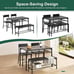 Shintenchi Kitchen Table Chairs Set of 4, Dining Table Set for 4 with Bench and