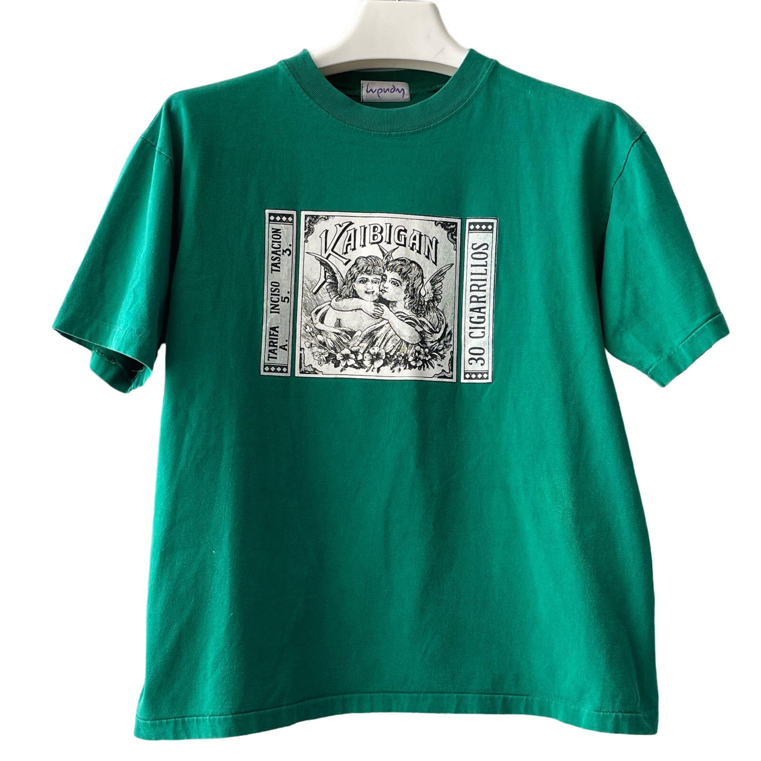 VINTAGE 80s Wendy Graphic Cigar Box Art Single Stitch Tee Shirt Size M
