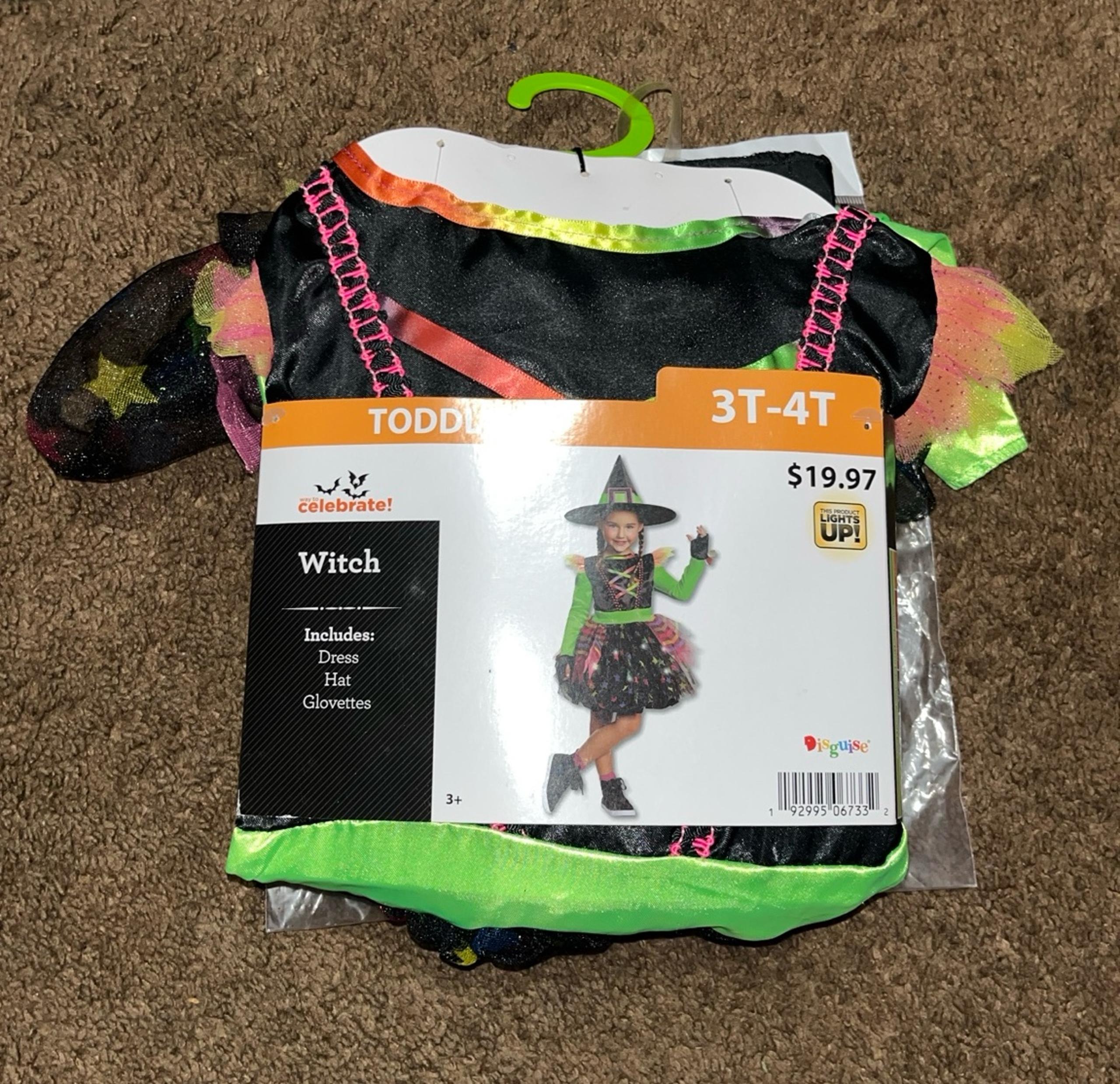Disguise toddler Witch Costume 3T-4T new never worn