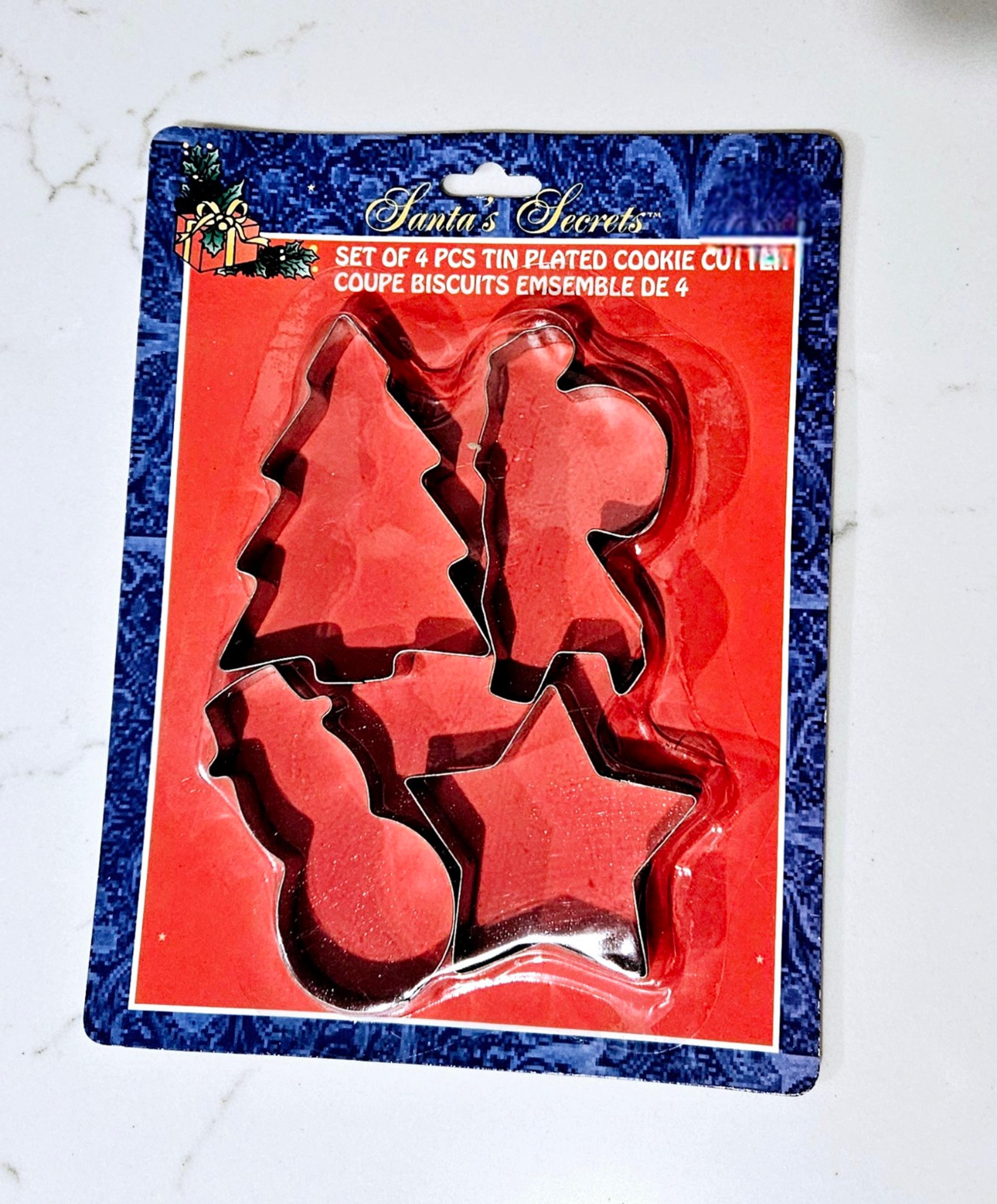 Vintage Tin Cookie Cutters Set Of 4 Brand New Sealed