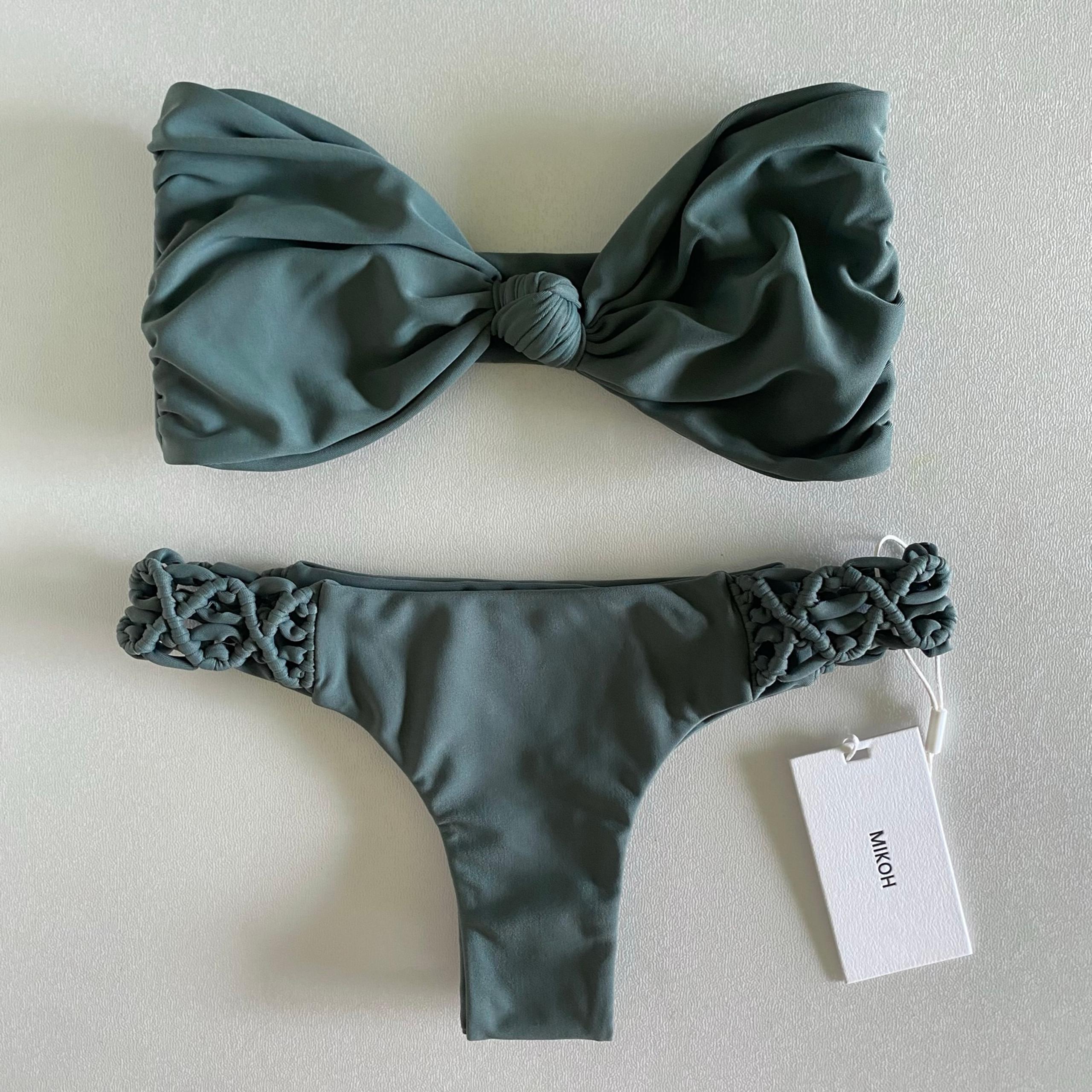 NEW Mikoh “Carmel” top & “Pali” bottom in dark sage green -Size XS