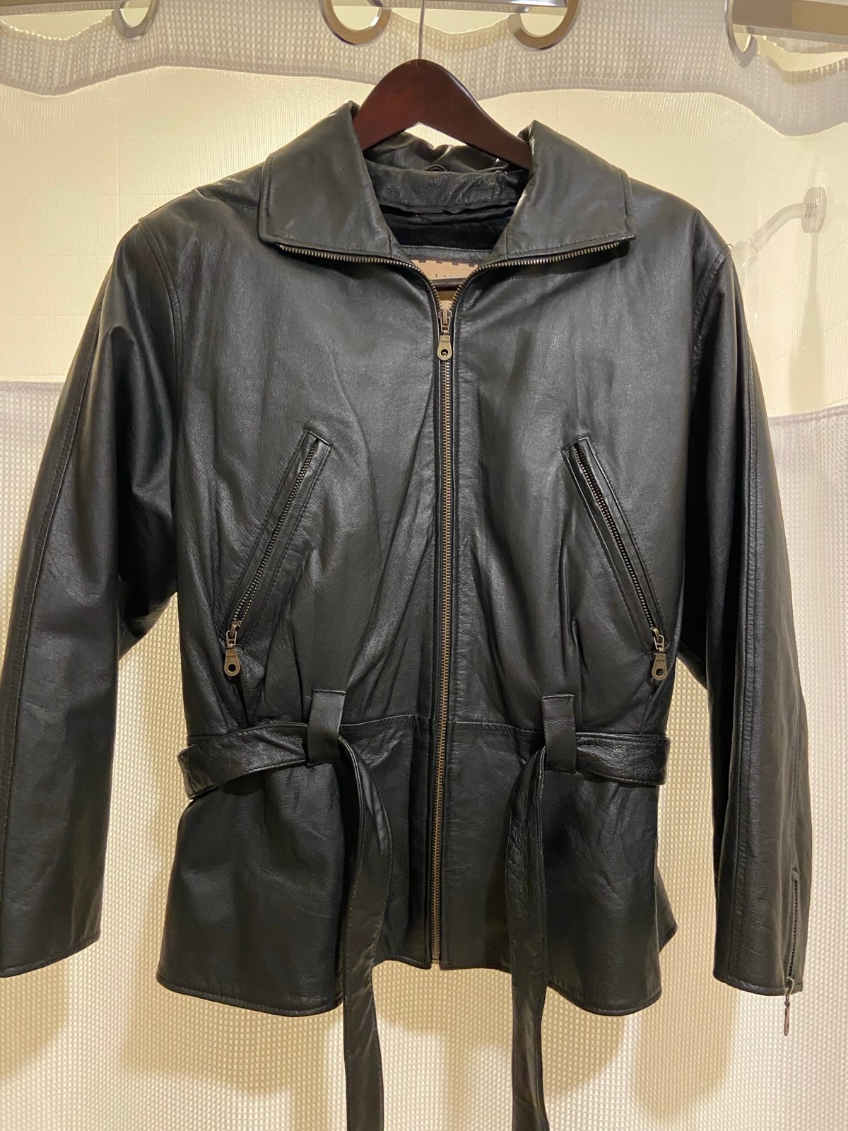 Women's Beverly Hills Coat Factory USA Lined Leather Biker Jacket Sz 3XL