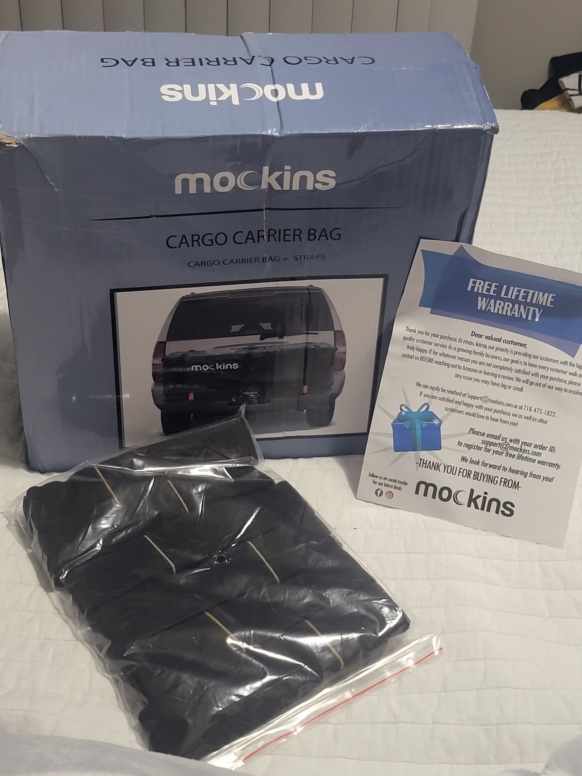 Mockins 56 x24 x20 Waterproof Hitch Mount Cargo Carrier Bag | 15 Cu.Ft. Storage