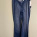 BDG Ruched Dipped V Flare Blue Stretch Jeans NWT Size 34 Urban Outfitters New