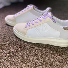 Veronica Beard Geri Colorblock Learher & Suede Sneakers