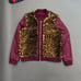 Cheetah Print Fuzzy Lined Maroon Zip Up Bomber Jacket