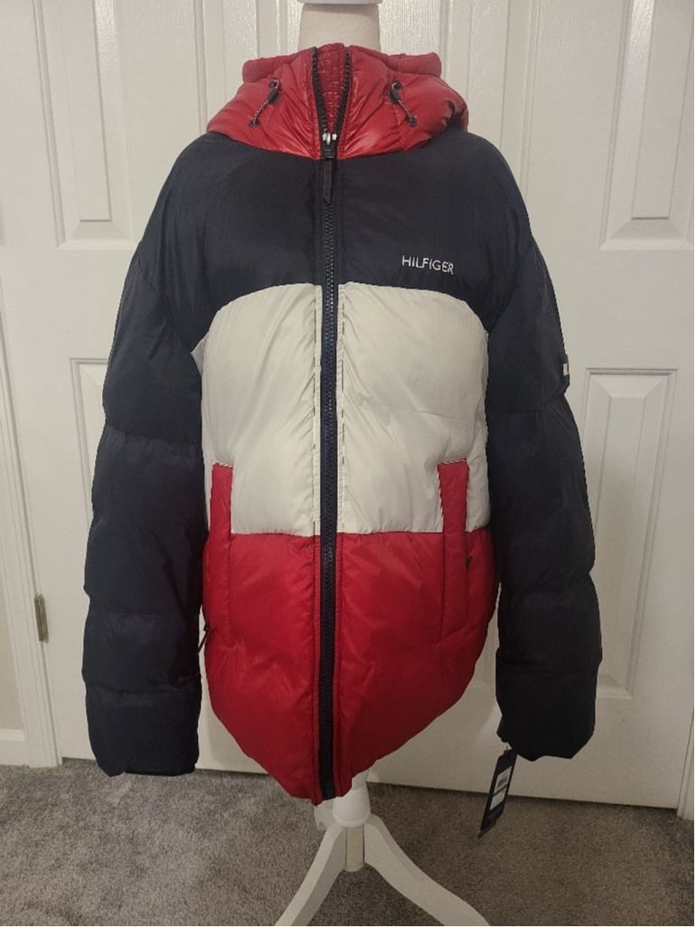 Men's Tommy Hilfiger Jacket, Red, Navy, Size L