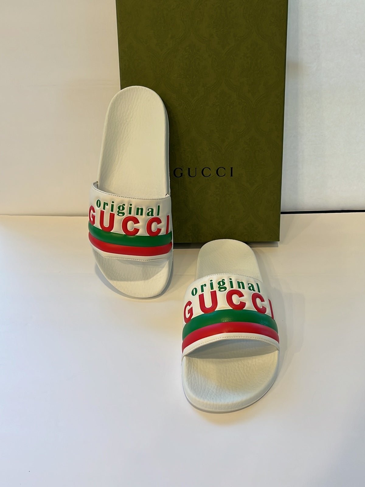 Gucci leather slides