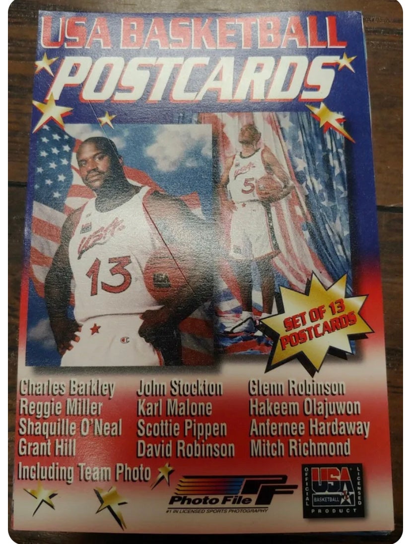 USA Olympic Basketball Dream Team II 1994 13 Postcard set Pippen Barkley SHAQ