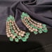 Aqua Blue Crackled Crystal CZ Statement Earrings, Teal Blue Crystal Earrings