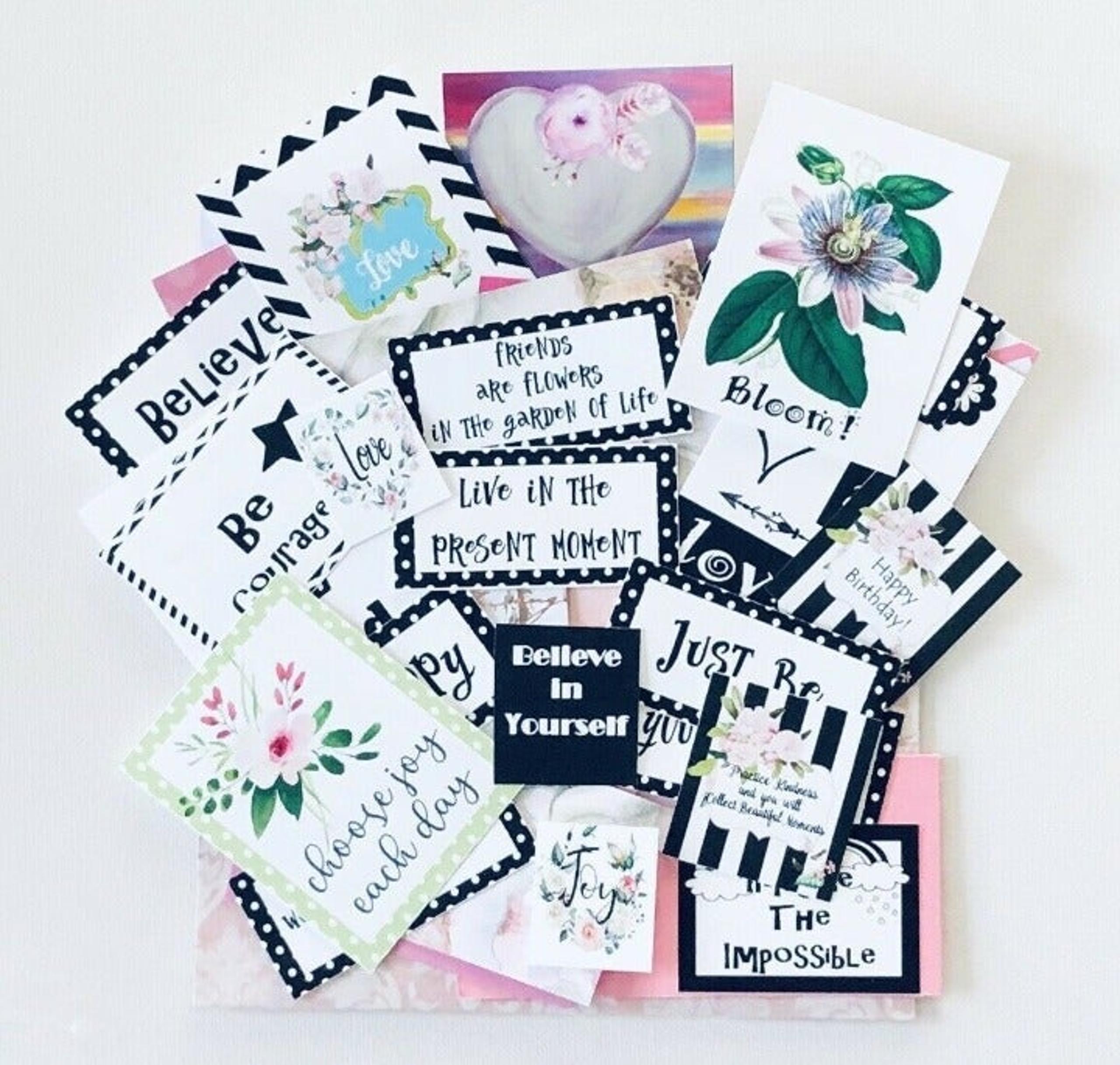 Scrapbook Papers Words and Quotes for Planners Junk Journals Scrapbooking QW30