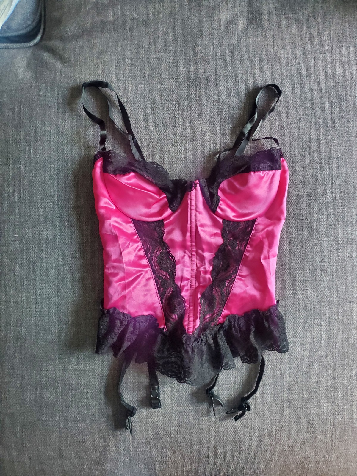 Vintage Lace Ruffle Bustier (Medium)